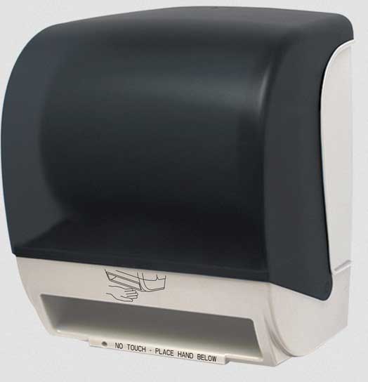 Alwin Black Electronic Roll Towel Dispenser, 7.5 Inch X 800 Feet