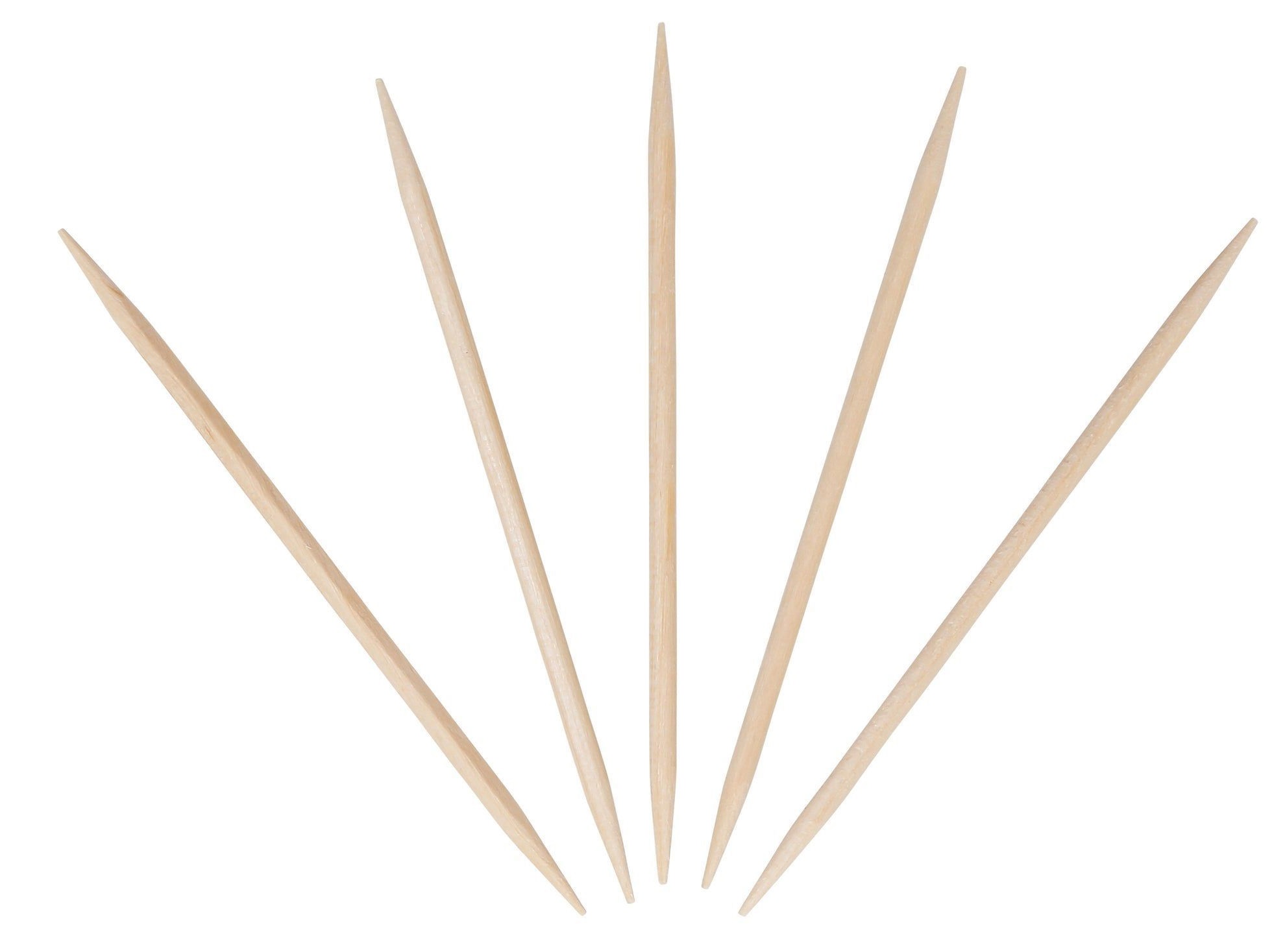 Kingseal Unwrapped Double Point Bamboo Wood Round Hotel Toothpick, 2.5 Inch -- 19200 Per Case