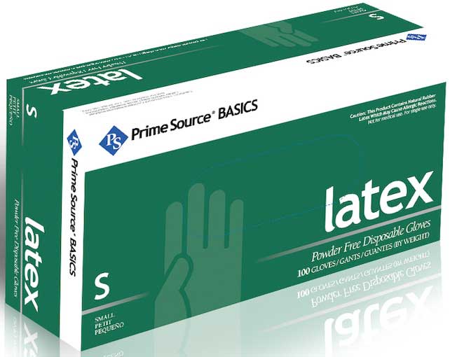 Prime Source Basics White Powder Free Small Latex Gloves -- 1000 Per Case
