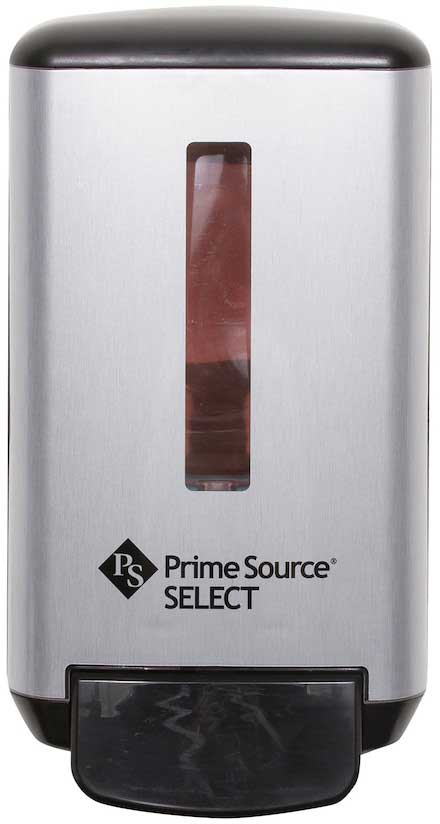 Prime Source Polystyrene Black Select Push Style Manual Soap Dispenser, 1250 Ml