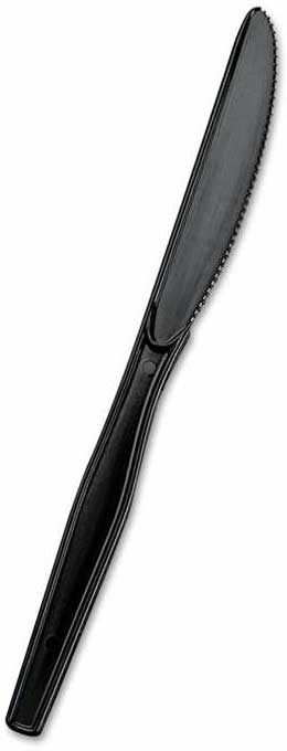 Bunzl Prime Source Economy Heavy Weight Polypropylene Black Knife -- 1000 per case