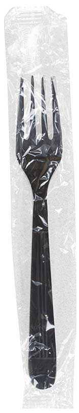 Bunzl Prime Source Economy Heavy Weight Polypropylene Black Fork -- 1000 per case