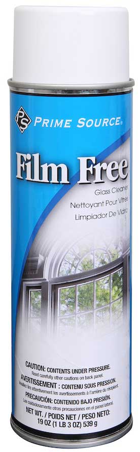 Prime Source Film Free Blue Power Glass Cleaner, 19 Ounce Aerosol -- 12 Per Case
