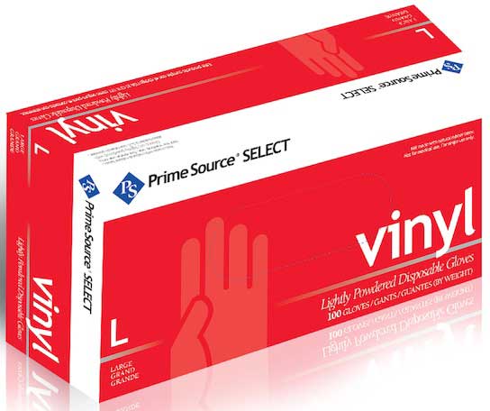 Prime Source 3 Mil Lightly Powdered Large Clear Vinyl Gloves -- 1000 Per Case