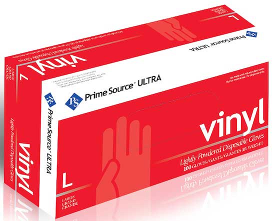 Prime Source 5 Mil Lightly Powdered Large Blue Vinyl Disposable Gloves -- 1000 Per Case