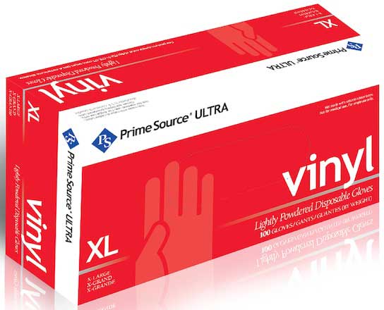 Prime Source 5 Mil Lightly Powdered Extra Large Blue Vinyl Disposable Gloves -- 1000 Per Case