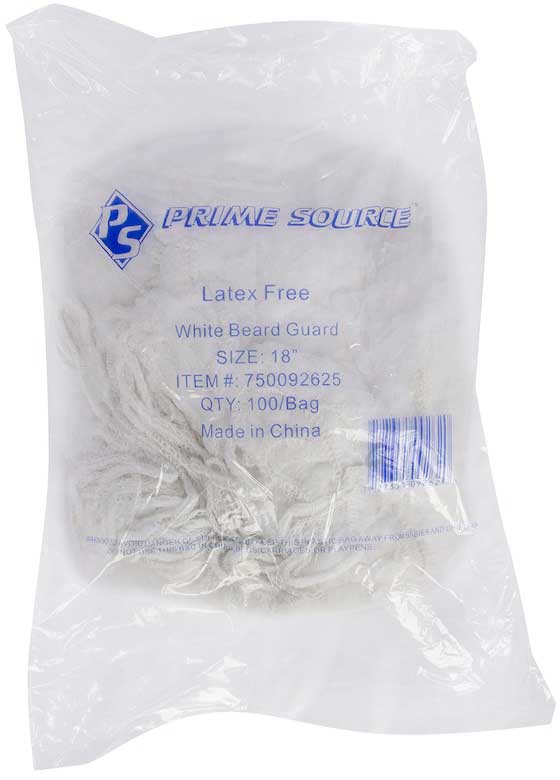 Prime Source Polypropylene White Beard Guard, 18 Inch -- 1000 Per Case