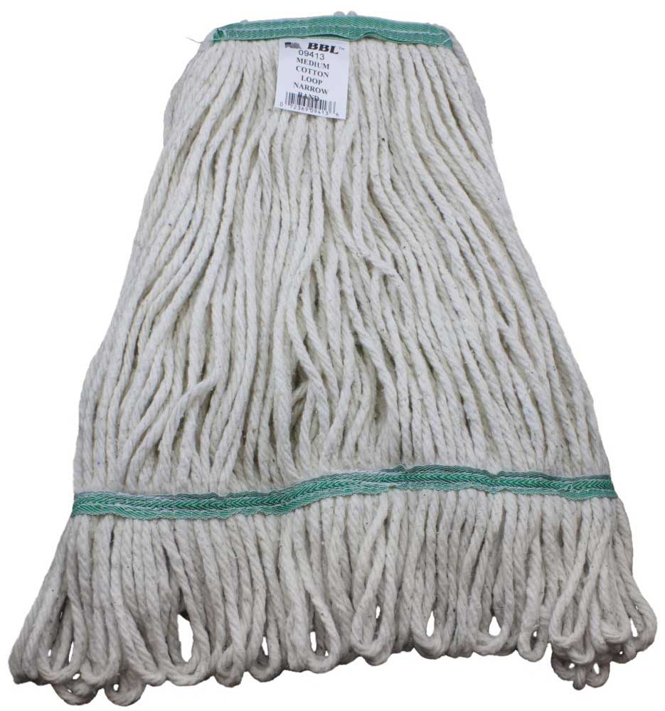 Zephyr Bbl Xl Cotton Loop Natural Narrow Band Mop -- 12 Per Case