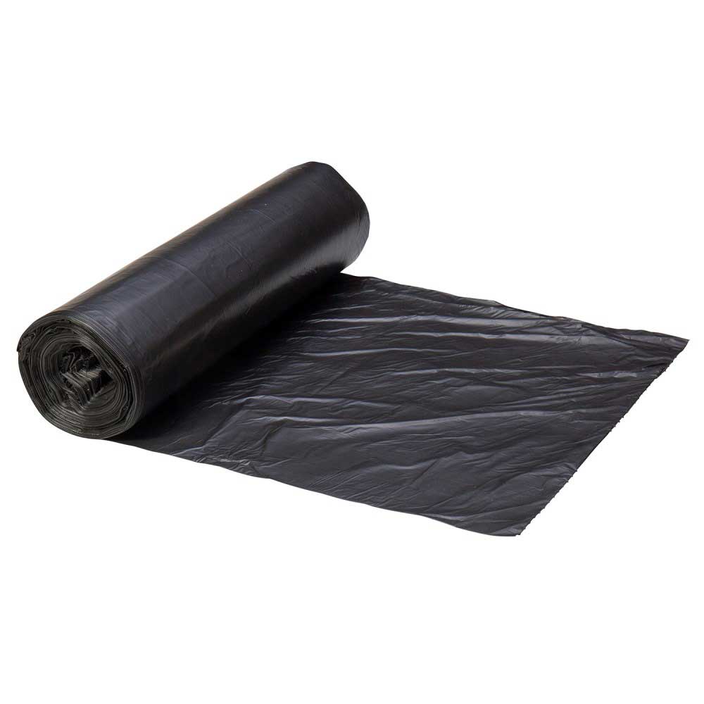 Right Choice Black 14 Mic HDPE 40/45-Gal Can Liner, 40 x 48 inch -- 250 ...