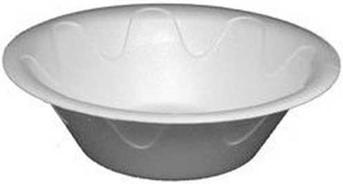 Darnel White Expanded Polystyrene Foam Bowl, 12 Ounce -- 1000 Per Case