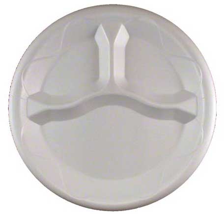 Darnel White Expanded Polystyrene Foam 3 Compartment Plate, 8.88 Inch -- 500 Per Case