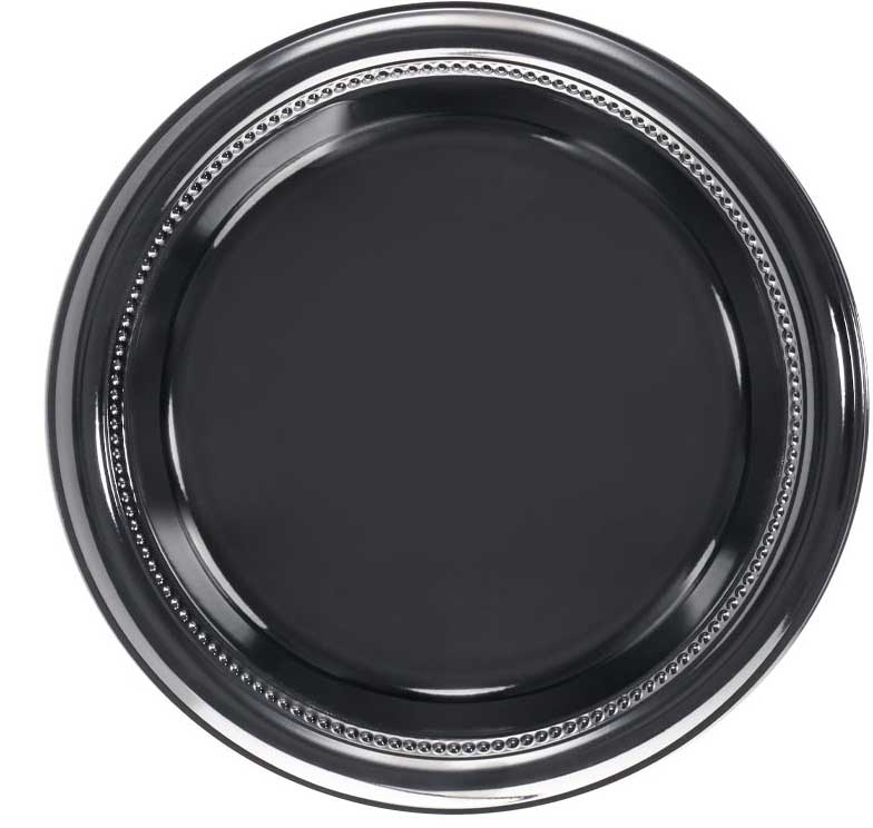 Darnel High Impact Black Plate And Bowl, 10 1/4 Inch -- 500 Per Case