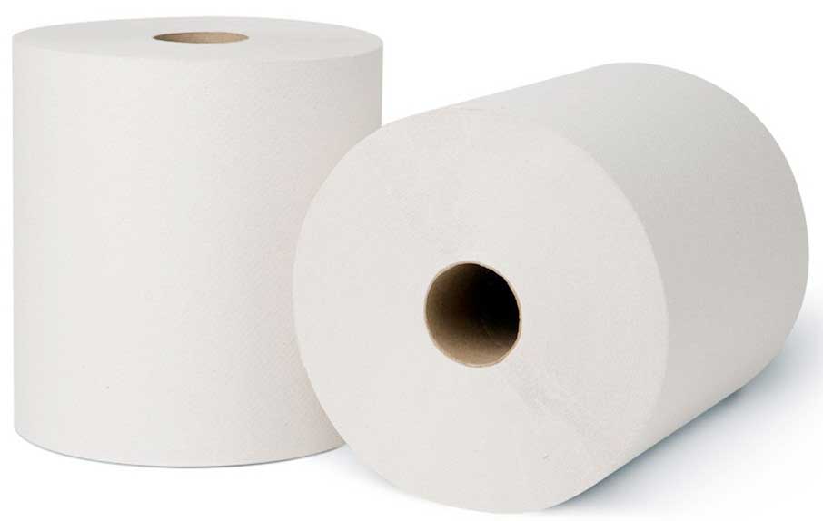 Nps White Tad Fiber 1 Ply Roll Towel, 600 Feet X 7.5 Inch -- 6 Per Case