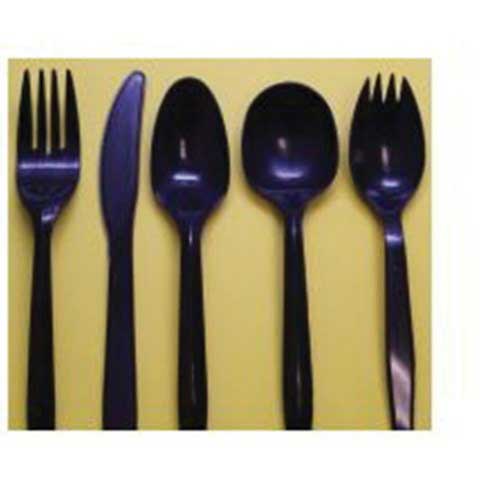 Nutri Bon Black Polypropylene Medium Weight Teaspoon -- 1000 Per Case