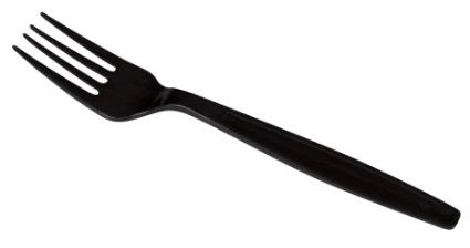 Karat Black Polypropylene Extra Heavy Weight Fork -- 1000 Per Case