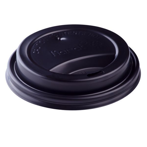 Karat Polypropylene Black Sipper Dome Lid For 10-24 Ounce Hot Cup -- 1000 Per Case