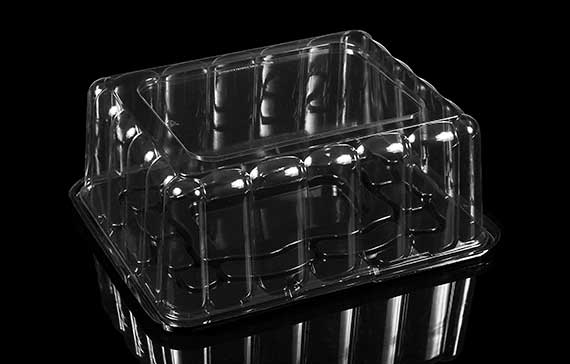 Panoramic Black Base Clear Dome Lid Container -- 100 per
