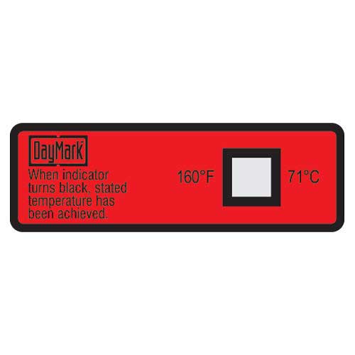 Daymark Thermostrip Dishwasher Temperature Label, 12.4 X 10.5 X 5.7 Inch, 24 Per Pack