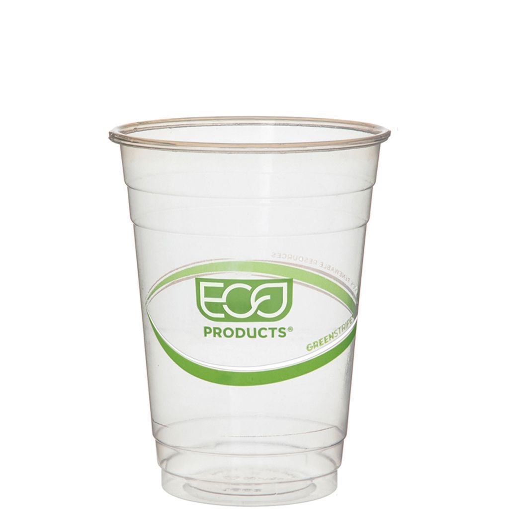 Eco-products Greenstripe Compostable Plastic Cold Cup, 16 Ounce Capacity -- 1000 Per Case