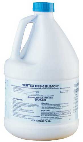 Vertex Sodium Hypochlorite Sanitizer, 1 Gallon -- 4 Per Case