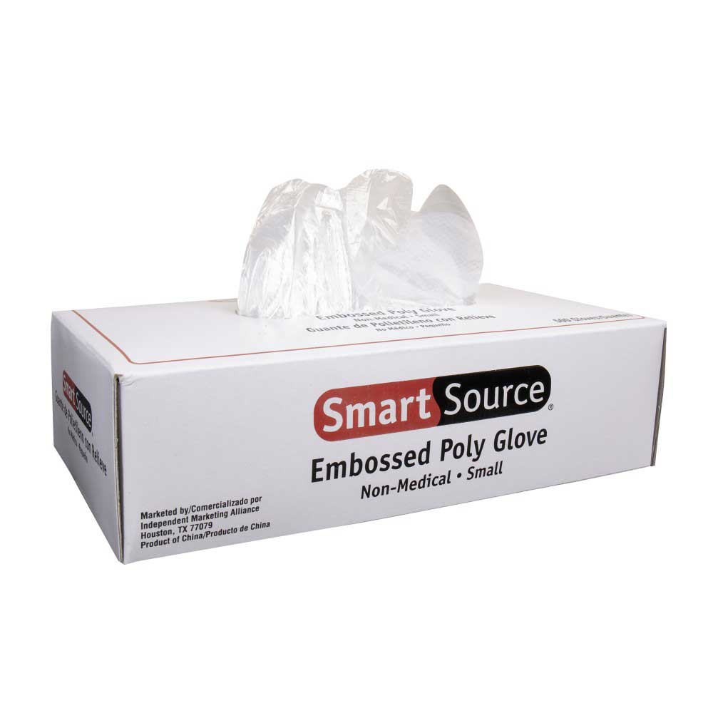 Smart Source Small Non Medical Polyethylene Embossed Gloves -- 2000 Per Case