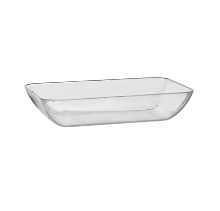 Fineline Settings Tiny Temptations Clear Tiny Rectangular Tray, 3 Inch -- 200 Per Case