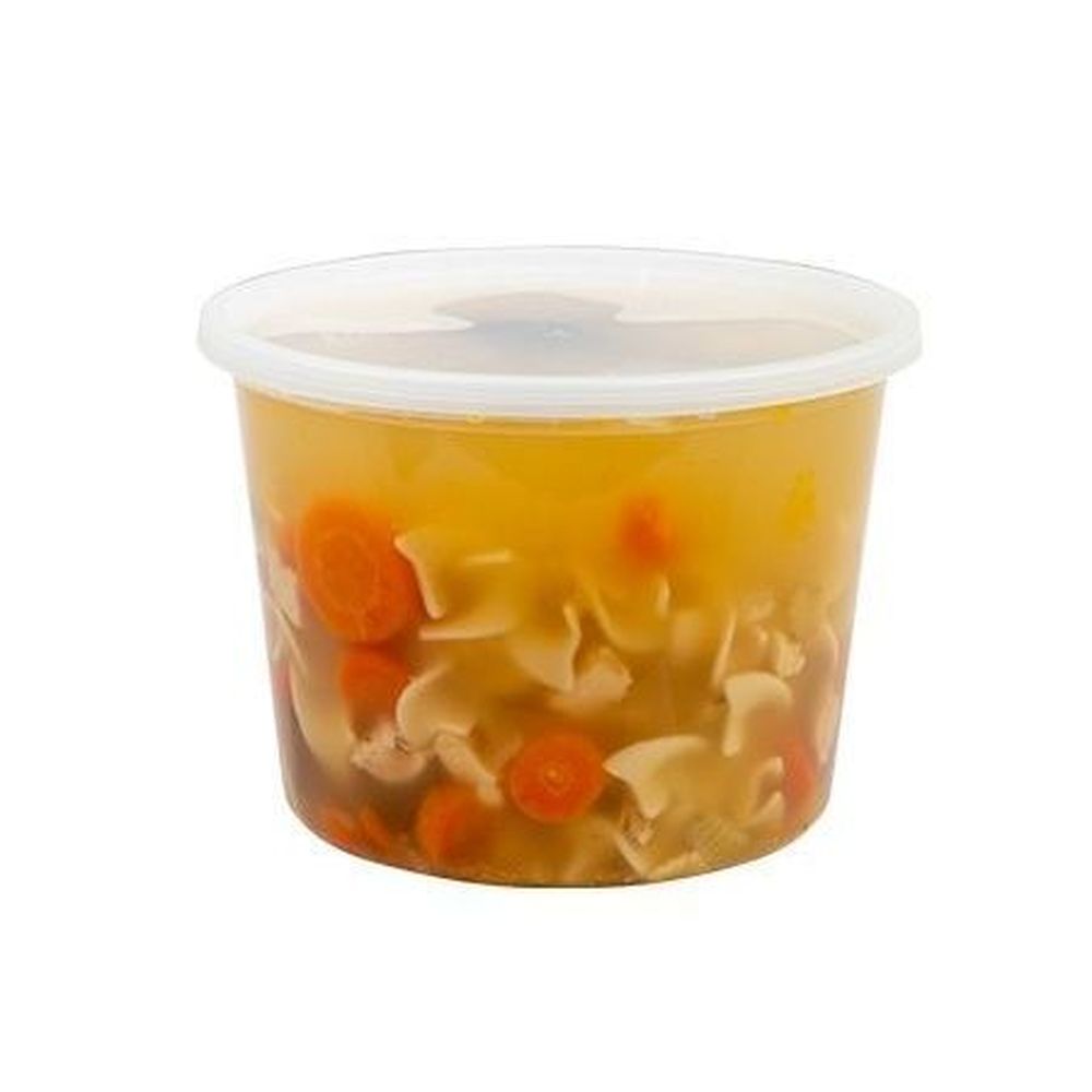 Fineline Clear Polypropylene Deli Container With Lid, 64 Ounce Capacity -- 120 Per Case