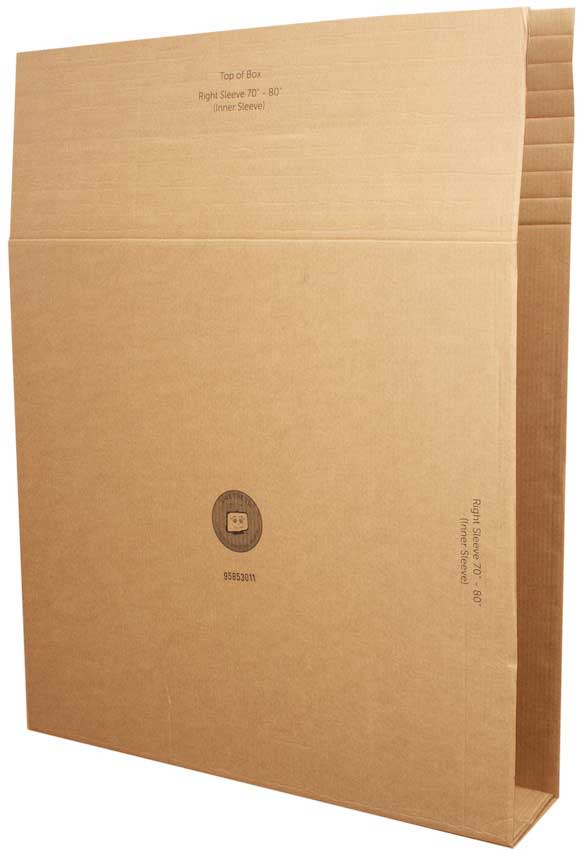Footprint Corrugated Cardboard Extra Large Tv Return Kit, 70 To 80 Inch -- 4 Per Case