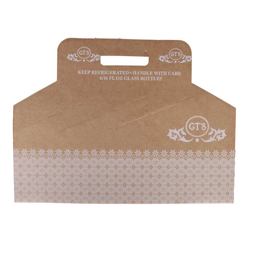 Millennium Kraft Corrugated Shaws Kombucha Carrier, 8 16/16 X 6 X 10 3/16 Inch, 25 Per Bundle