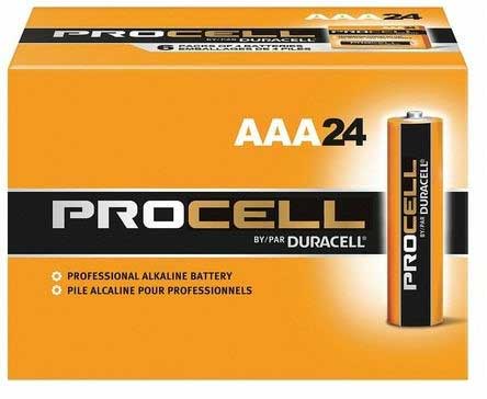 Duracell Procell Alkaline Non Rechargeable Aaa Battery, 0.4 X 0.4 X 1.57 Inch, 24 Count -- 144 Per Case