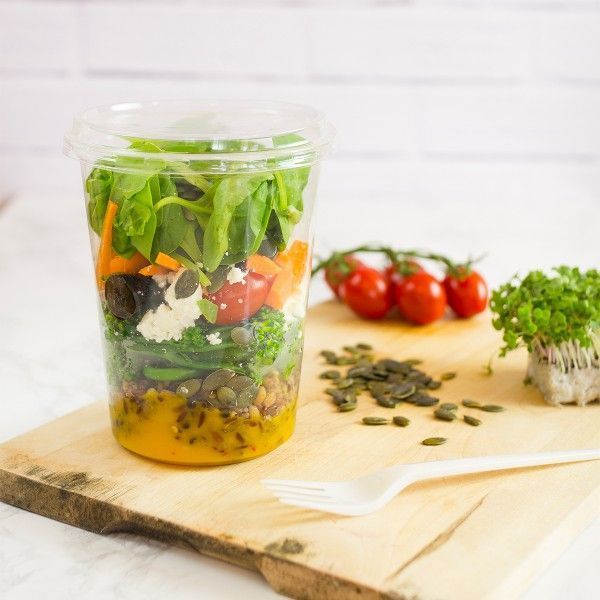 Vegware Pla Clear Round Deli Container, 32 Ounce -- 500 Per Case
