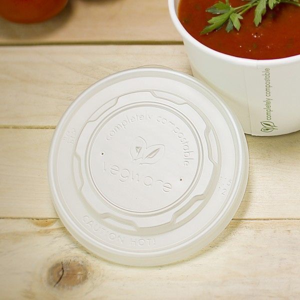 Vegware 115 Series Clear Flat Cpla Hot Lid Only -- 500 Per Case