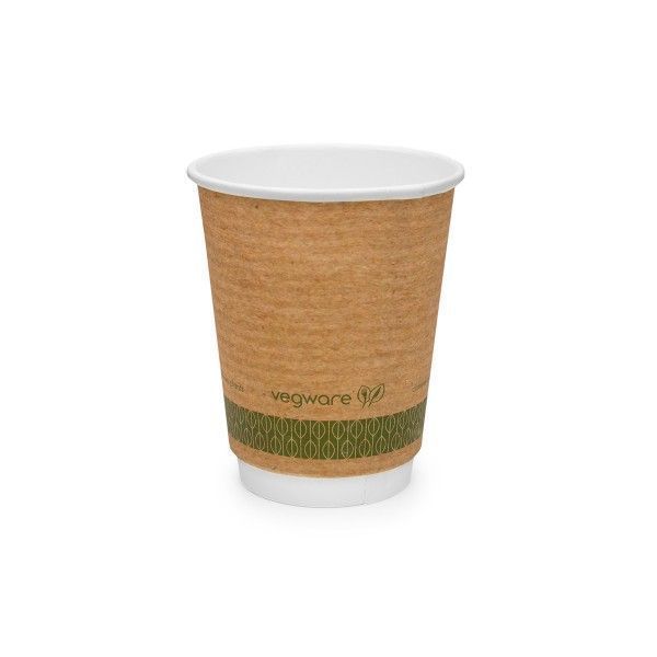 Vegware 79 Series Double Wall Brown Kraft Paper Cup, 8 Ounce -- 500 per ...