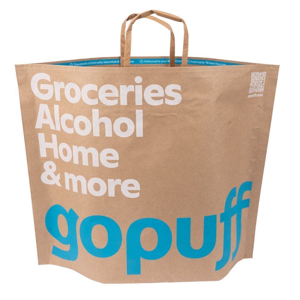 American Paper Bag Gopuff Large Bag With Handle, 1.99 X 15.69 X 6.69 Inch -- 300 Per Case