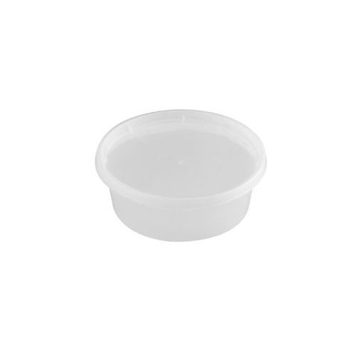 Tiya Premier Essential Clear Polypropylene Deli Container With Lid, Combo, 8 Ounce Capacity -- 240 Per Case