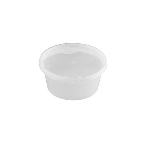 Tiya Premier Essential Clear Polypropylene Deli Container With Lid, Combo, 12 Ounce Capacity -- 240 Per Case