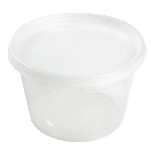 Tiya Premier Essential Clear Polypropylene Deli Container With Lid, Combo, 16 Ounce Capacity -- 240 Per Case