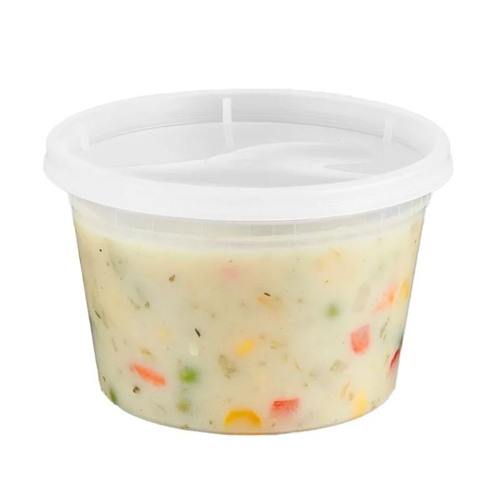 Eco-systems Translucent Polypropylene Round Deli Container With Lid Combo, 16 Ounce Capacity -- 250 Per Case