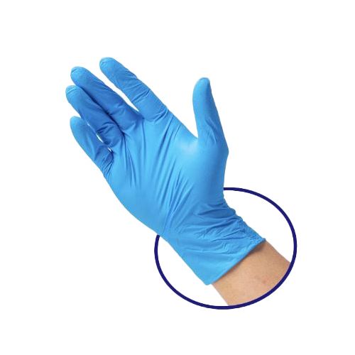 Safehand Nitrile Blue Large Powder Free Medical Grade Gloves -- 1000 Per Case