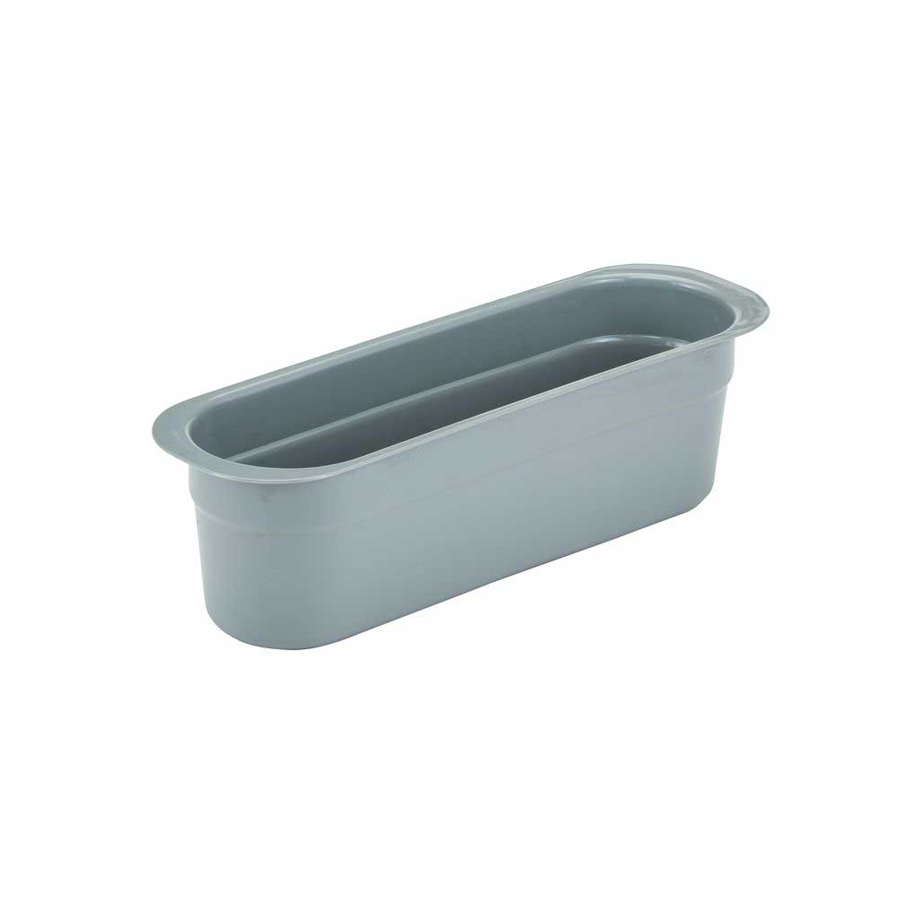 Cambro Cambox Light Gray Poly Cutlery Insert Box, 14 3/16 X 4 7/16 X 4 1/8 Inch -- 12 Per Case