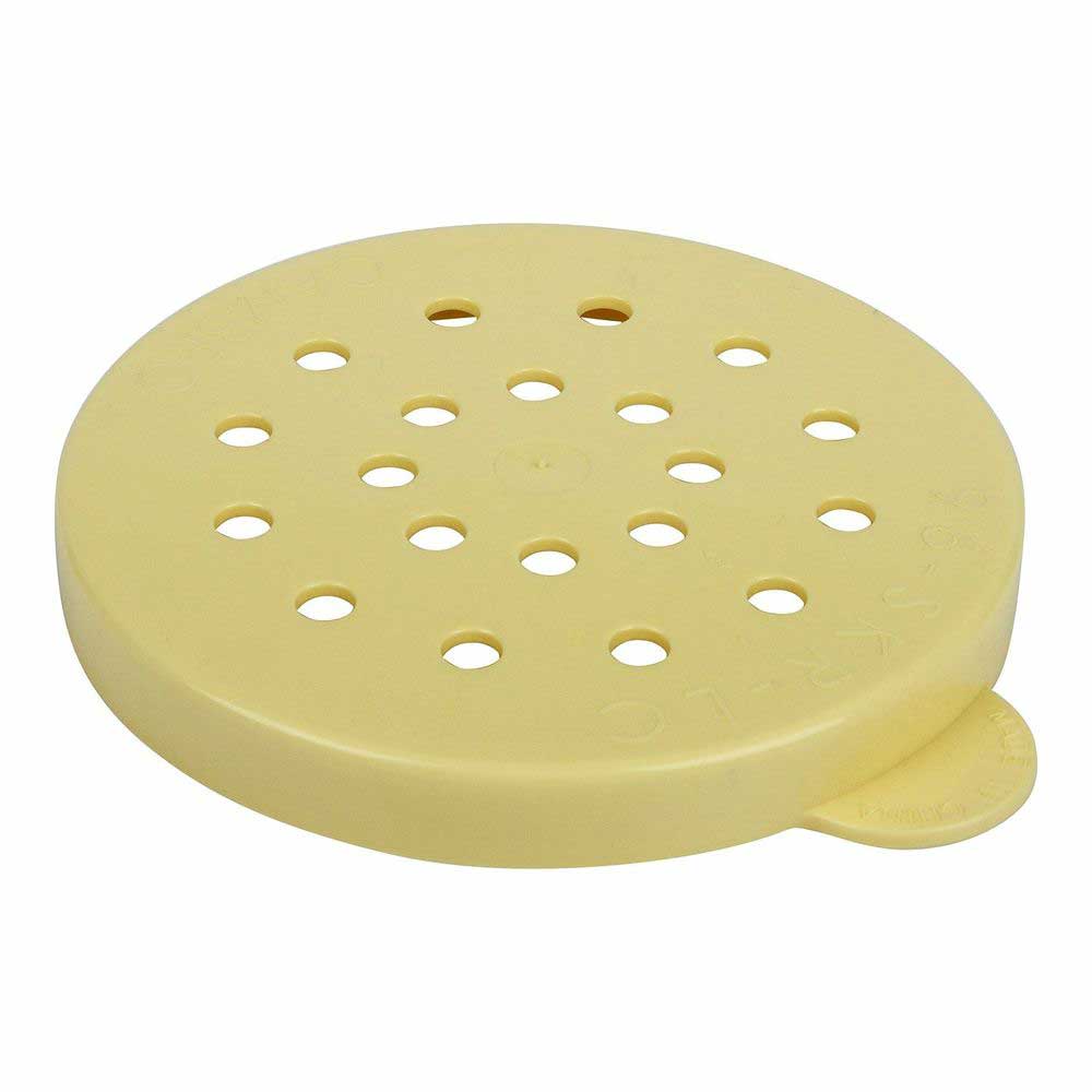 Cambro Camwear Yellow Replacement Lid For 10 Ounce Cheese Shakers/dredges, 12 Count -- 12 Per Case