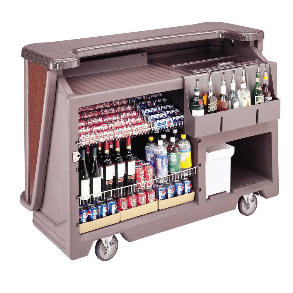 Cambro Cambars 650 Carmel Plastic Designer Style Medium Portable Beverage Bar, 67 1/2 X 28 1/2 X 47 1/2 Inch