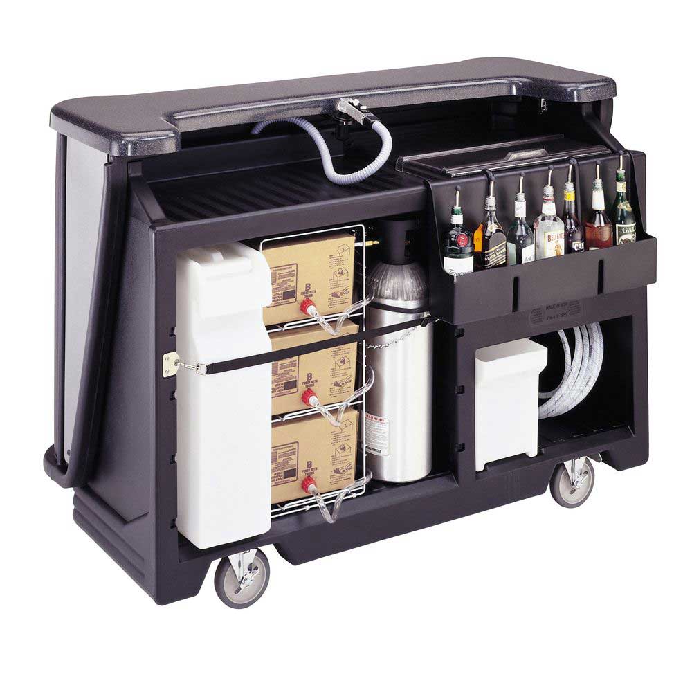 Cambro Cambars 650 Chicago Plastic Designer Style Medium Portable Beverage Bar, 67 1/2 X 28 1/2 X 47 1/2 Inch