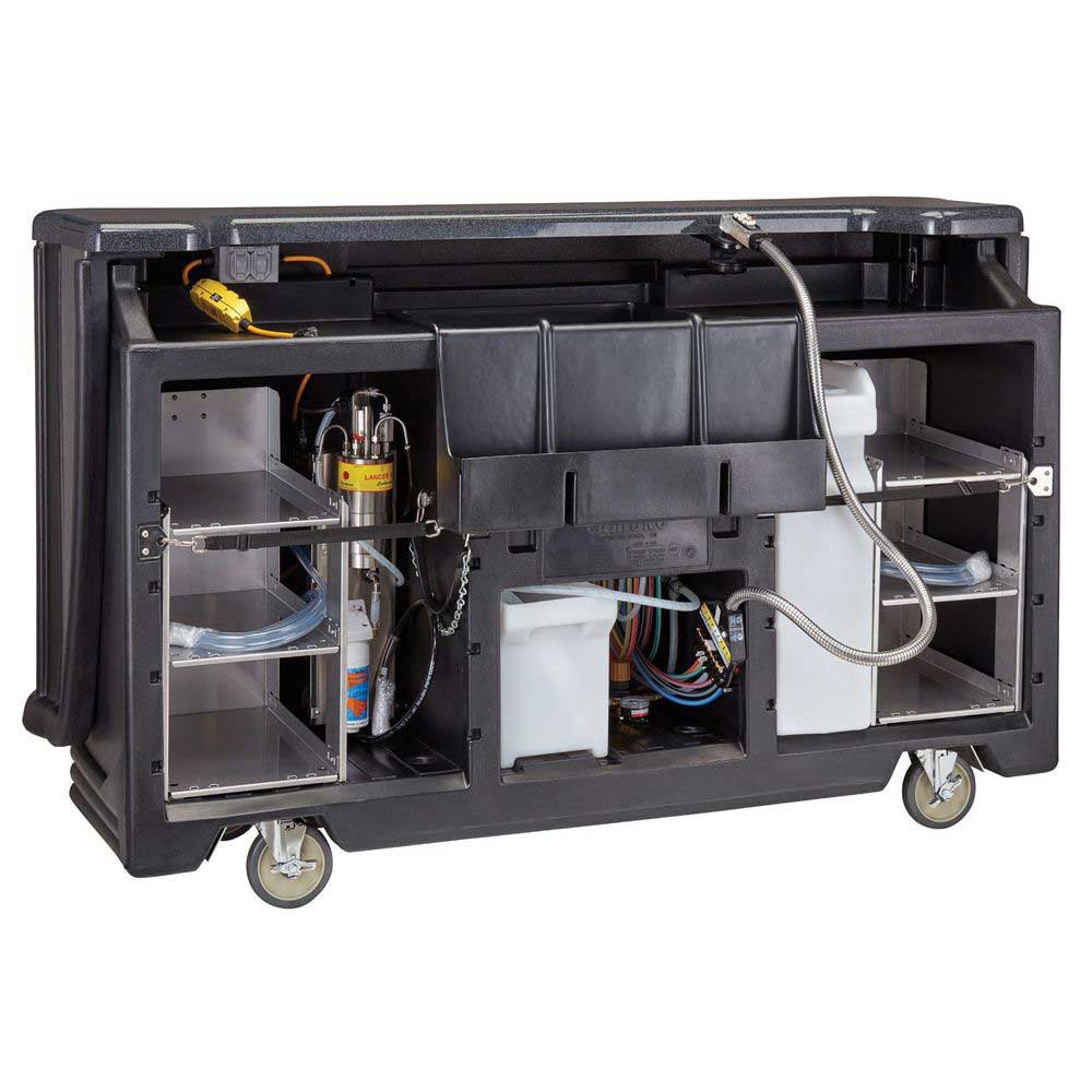 Cambro Cambars 730 Chicago Plastic Designer Style Large Portable Beverage Bar, 77 5/8 X 28 1/2 X 47 1/2 Inch