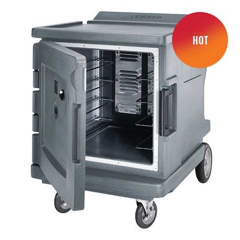 Cambro Camtherm Granite Gray Low Profile Electric Insulated Hot Food Holding Cabinet With Security Package, 30 1/2 X 42 X 42 3/8 Inch
