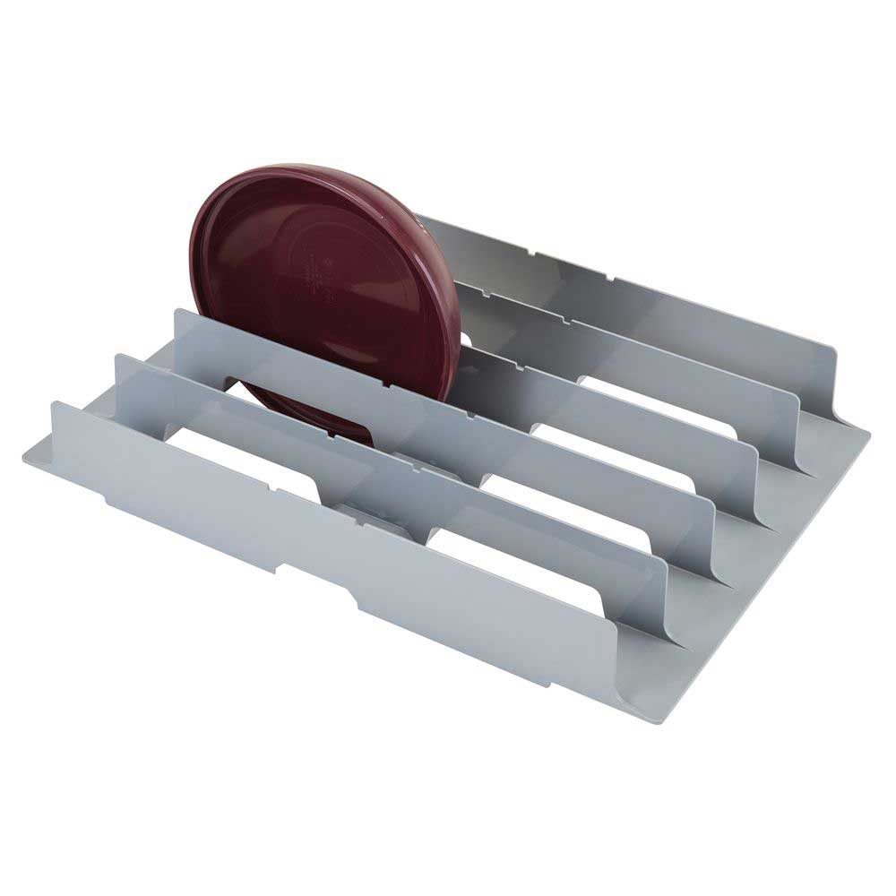 Cambro Camshelving Premium Soft Gray 10 Slot Dome Drying And Storage Cradle For 24 Inch Deep Shelf, 23 1/2 X 16 1/3 X 3 3/8 Inch -- 5 Per Case