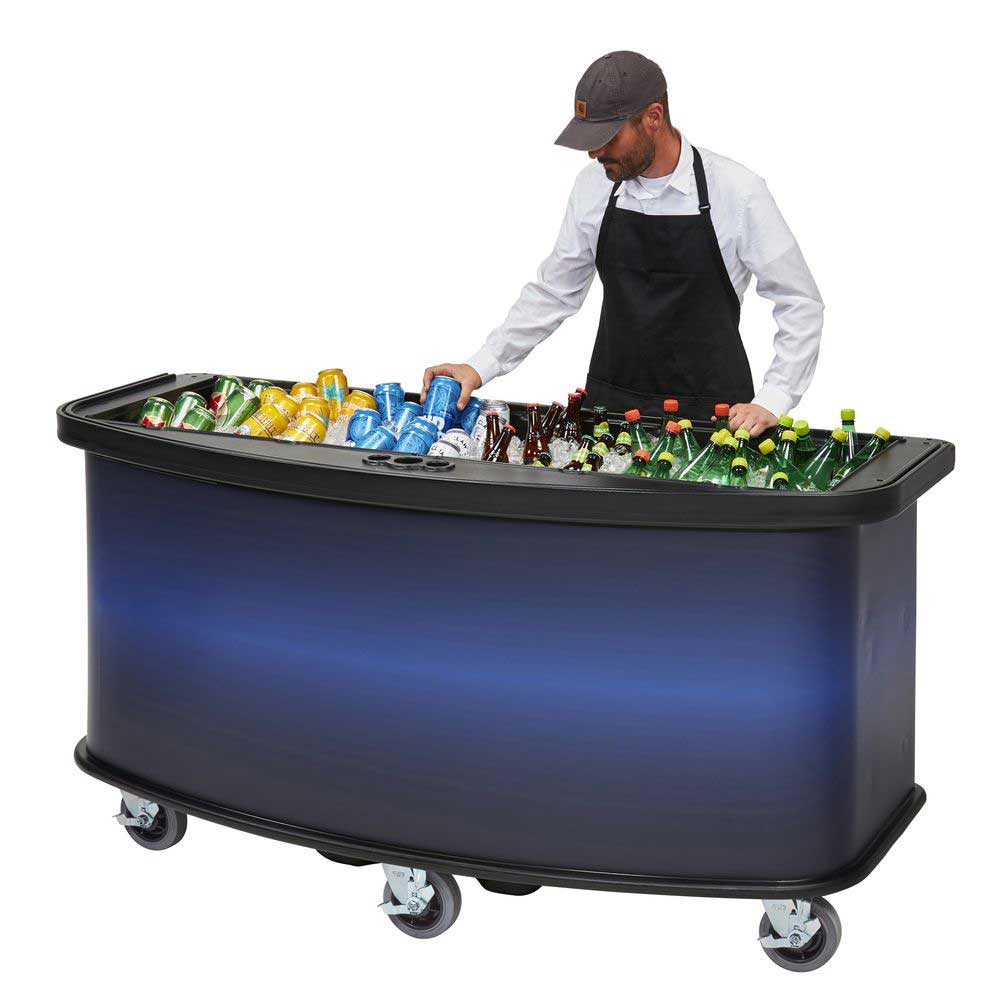 Cambro Blue Wrap Base Unit For Vending Cart, 75 X 33 1/2 X 38 3/4 Inch