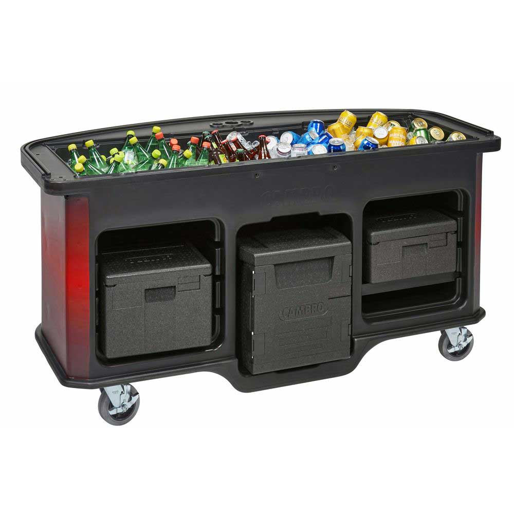 Cambro Red Wrap Base Unit For Vending Cart, 75 X 33 1/2 X 38 3/4 Inch