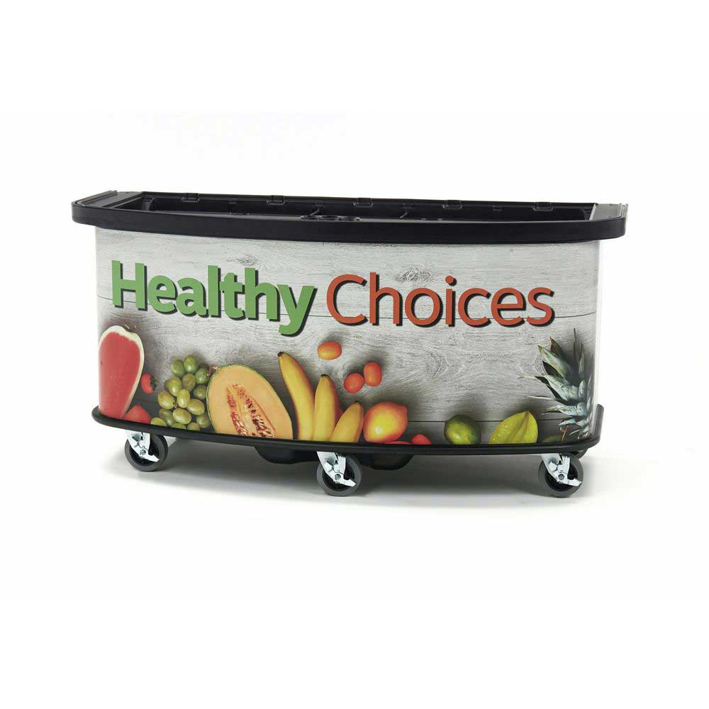 Cambro Healthy Choices Wrap Base Unit For Vending Cart, 75 X 33 1/2 X 38 3/4 Inch