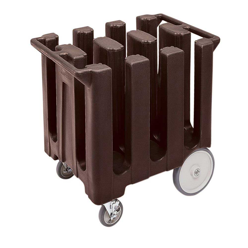 Cambro Dark Brown Poker Chip Style Non Adjustable Dish Caddy For 7 Inch Round Plates, 32 5/8 X 23 1/2 X 31 3/4 Inch